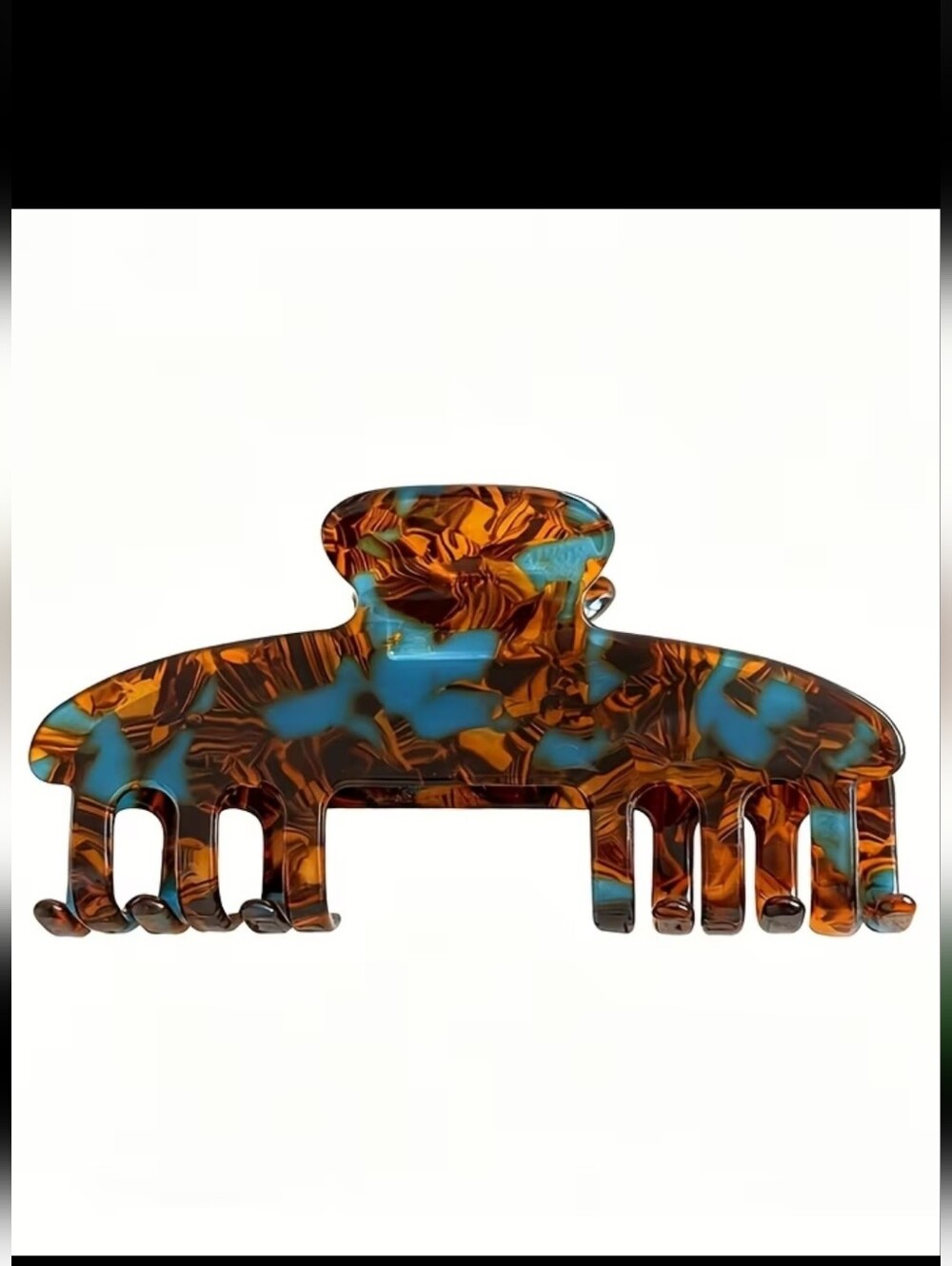 Trucker Hat Hair CLIP Tortoiseshell Blue